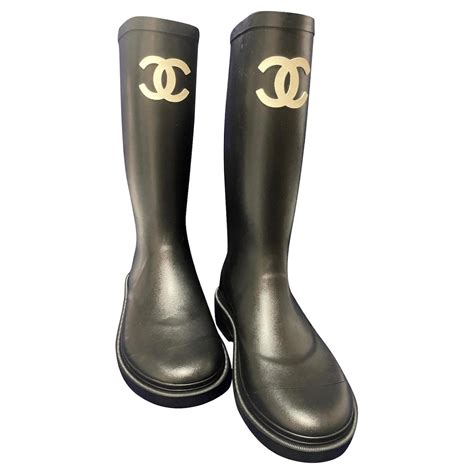 chanel rubber boots.